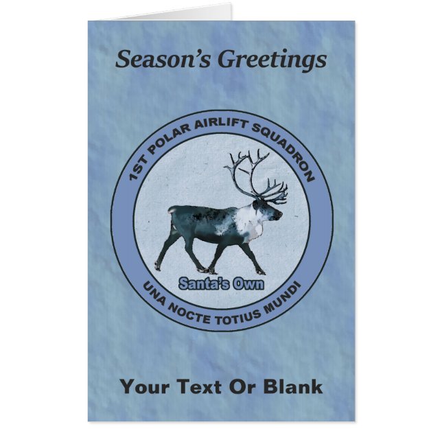Santa's 1st Polar Airlift Sqdn - Subdued Card (Front)