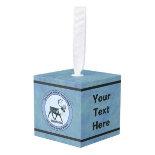 Santa's 1st Polar Airlift Sqdn - Subdued Cube Ornament