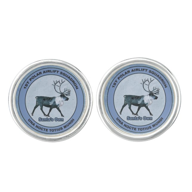 Santa's 1st Polar Airlift Sqdn - Subdued Cufflinks (Front)