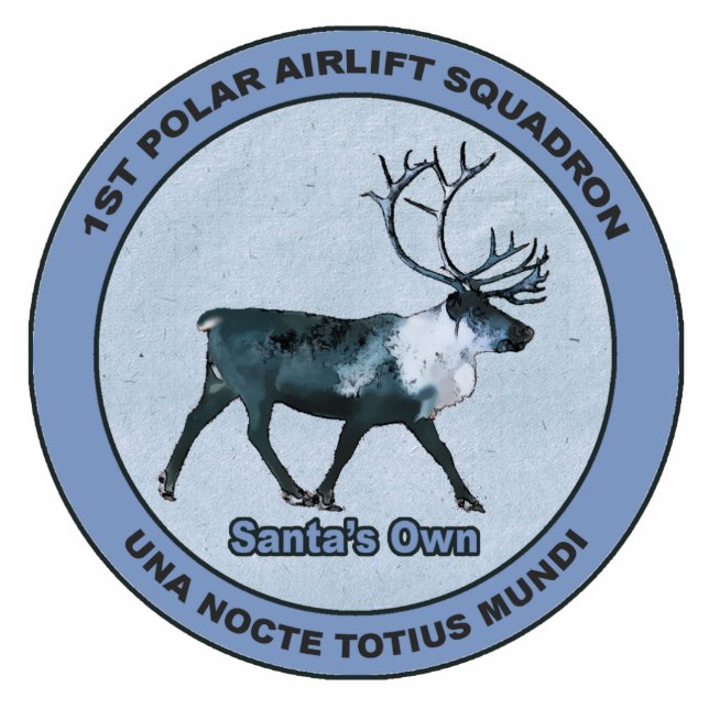 Santa's 1st Polar Airlift Sqdn - Subdued Cutout (Front)