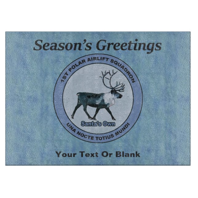 Santa's 1st Polar Airlift Sqdn - Subdued Cutting Board (Front)
