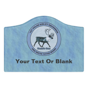 Santa's 1st Polar Airlift Sqdn - Subdued Door Sign