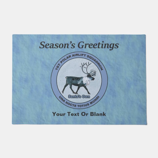 Santa's 1st Polar Airlift Sqdn - Subdued Doormat (Front)