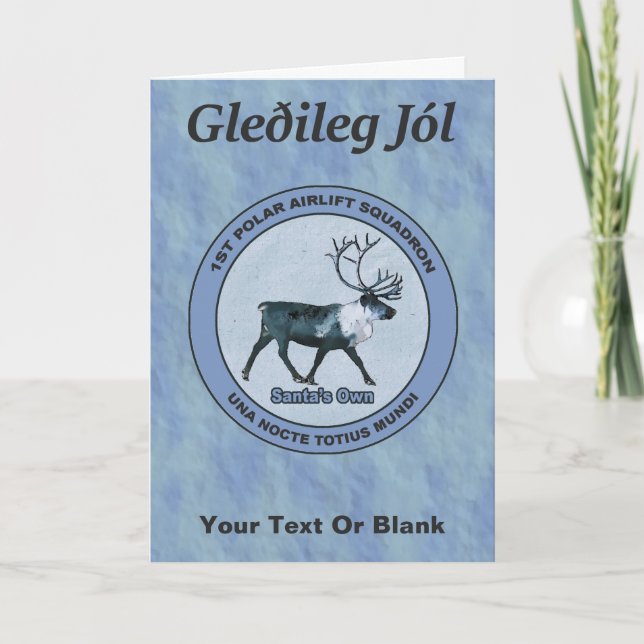 Santa's 1st Polar Airlift Sqdn - Subdued Holiday Card (Front)