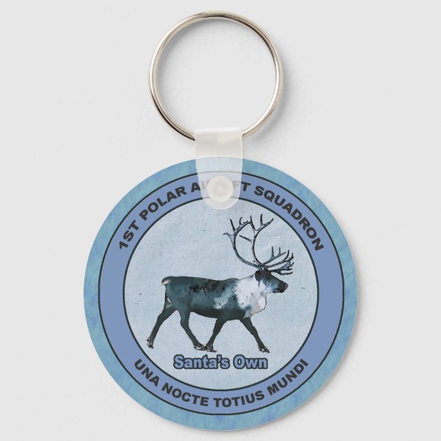 Santa's 1st Polar Airlift Sqdn - Subdued Keychain (Front)
