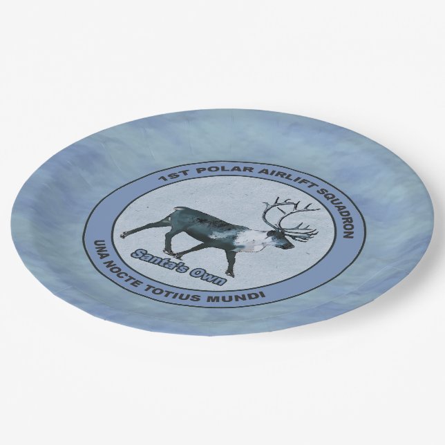 Santa's 1st Polar Airlift Sqdn - Subdued Paper Plates (Angled)