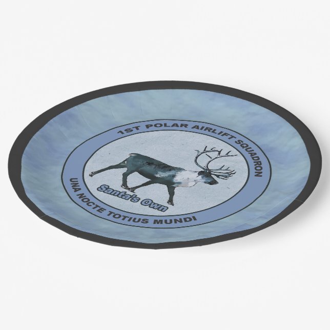 Santa's 1st Polar Airlift Sqdn - Subdued Paper Plates (Angled)