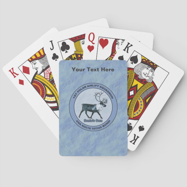 Santa's 1st Polar Airlift Sqdn - Subdued Poker Cards (Back)