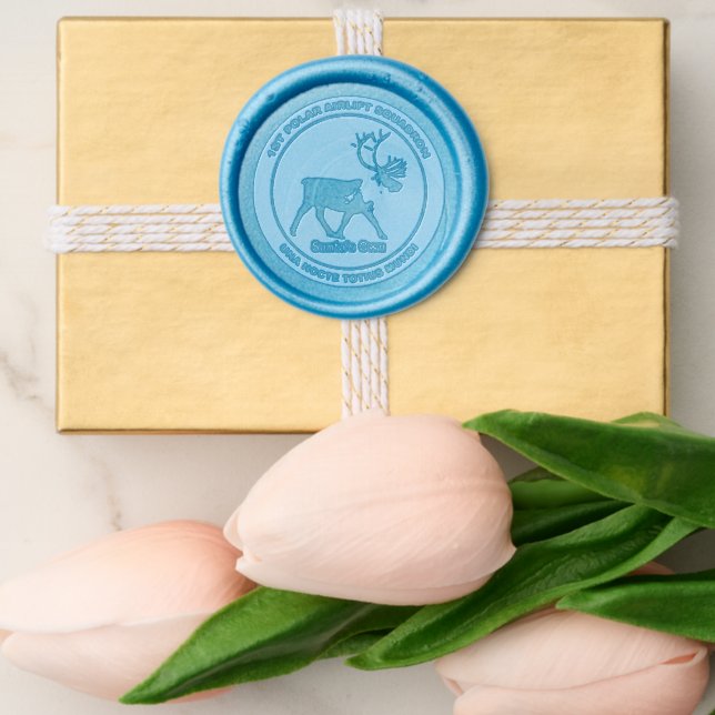 Santa's 1st Polar Airlift Sqdn - Subdued Wax Seal Sticker (Front)