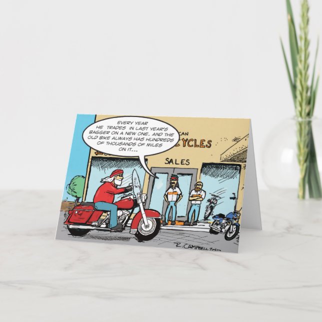 Santa's annual bike trade-in holiday card (Front)