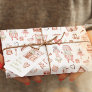 Santa's Bakery Wrapping Paper Flat Sheet Set of 3
