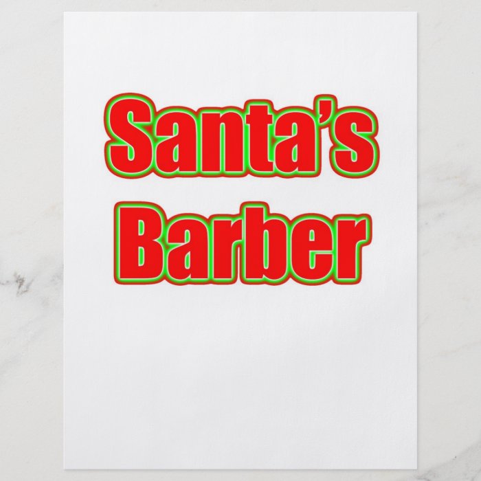 Santa's Barber Custom Flyer