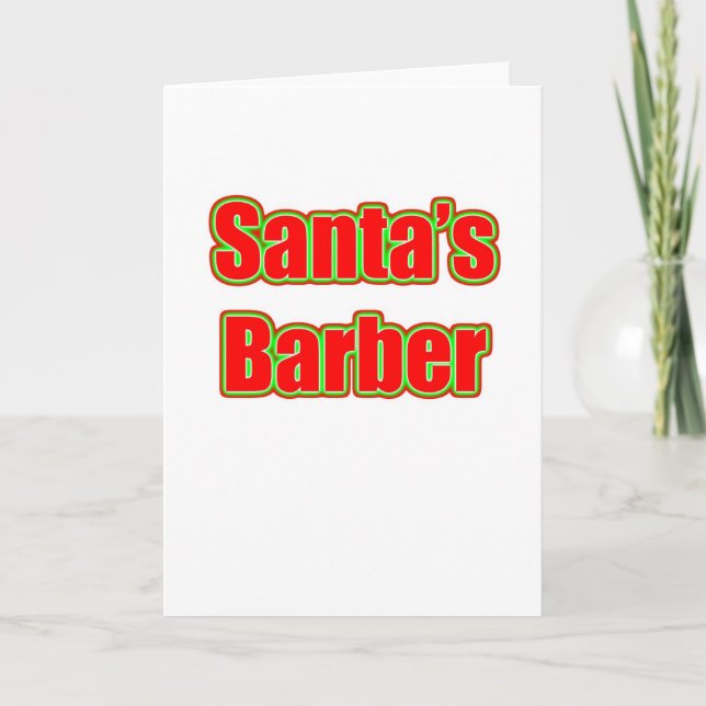 Santa's Barber Holiday Card (Front)