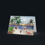 Santa's Beach Break Christmas card<br><div class="desc">Santa's Beach Break Christmas card</div>