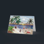 Santa's Beach Break Christmas card<br><div class="desc">Santa's Beach Break Christmas card</div>