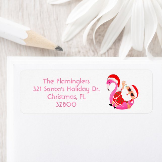 Santa's Beach Christmas Holiday Vacation Label (Insitu)