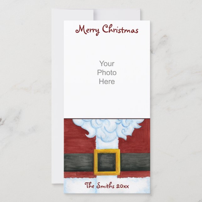 Santa's Belly Photo Card (Front)