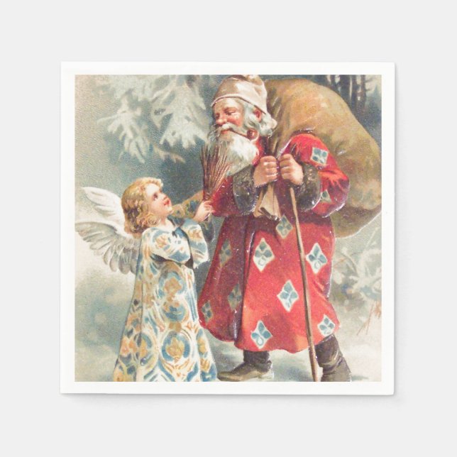 Santa's Best Christmas Wishes Paper Napkins (Front)