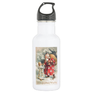 Santa's Best Christmas Wishes Water Bottle