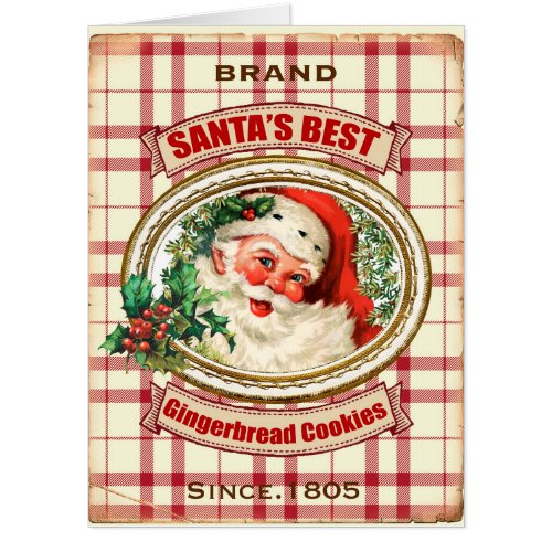 Santas Best Gingerbread cookies Card