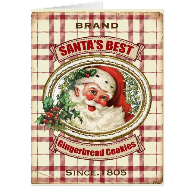 Santa's Best Gingerbread cookies Card (Front)