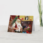 Santa&#39;s Bichon Frise #2 Holiday Card at Zazzle