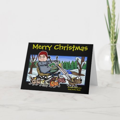 Santas Biker Helper Bubba Claus Holiday Card