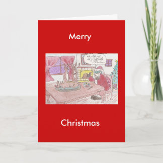 Santas blind taste test holiday card