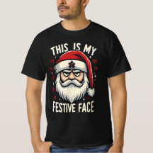Santa's Bored Festive Face Christmas Funny