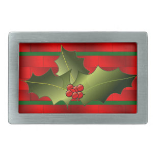 Santa's Bricks and Mistletoe Belt Buckle