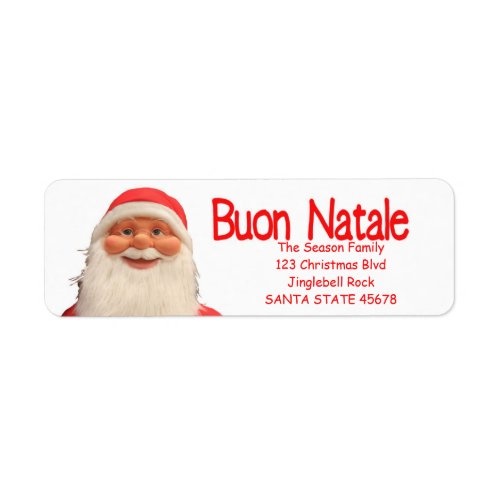 Santas Buon Natale Christmas label