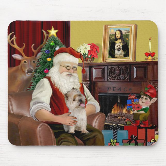 Santa's Cairn Terrier Mouse Pad (Front)