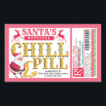 Santa's Chill Pill Christmas Sticker<br><div class="desc">These fun Santa Chill Pill stickers are great as a label for a party favor or treat from a Christmas elf or as a gag gift for anyone who's a little bah humbug during the holiday season.</div>