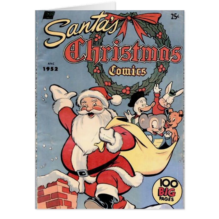 Santa S Christmas Comics 1952 Card Zazzle Com