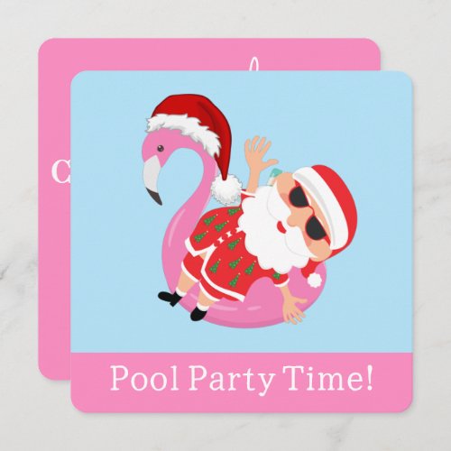 Santas Christmas in July Summer Pool Party