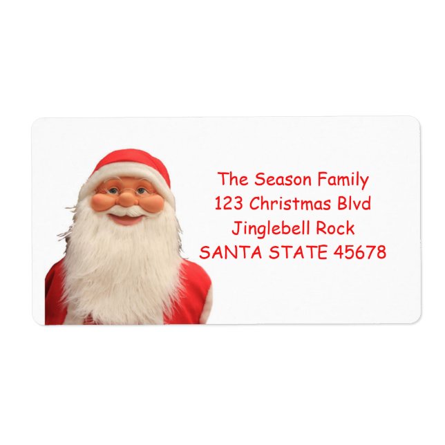 Santa's  Christmas label (Front)