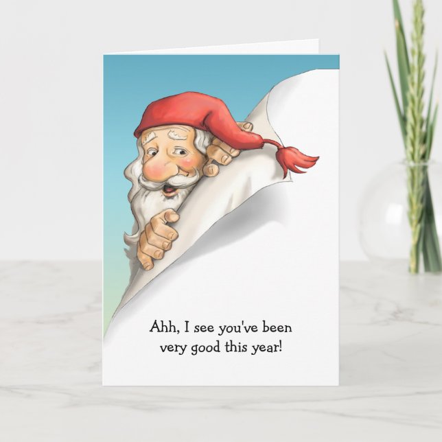 Santa's Christmas List Holiday Card (Front)