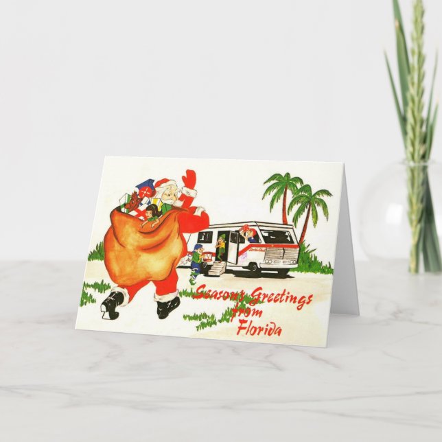 Santa's Christmas Motor Home Card (Front)