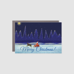 Santa's Christmas Night Trip Car Magnet