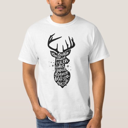 Santas Christmas Reindeers  T_Shirt