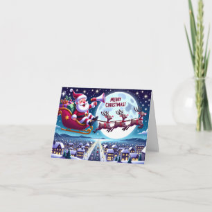 Santa's Christmas Sleigh Card