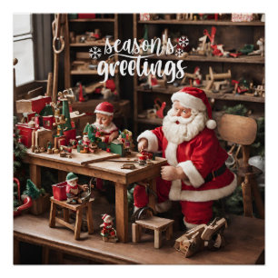 Santa's Christmas Toy Workshop Poster