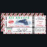 Santa's Christmas Train North Pole Ticket Birthday Invitation<br><div class="desc">I take pride in all my designs, If you have any questions, want custom changes made to the design, or want coordinating items to match & need me to create it, please contact Megan with Emma Sue Bow-tique directly at megan@emmasuebowtique.com . Zazzle is now offering digital files, however if you...</div>