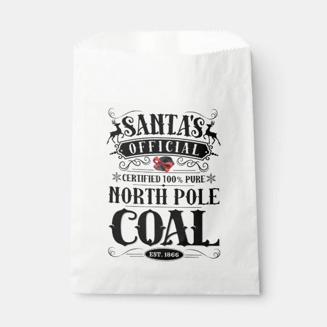 Santa's Coal Favor Bags (Front)