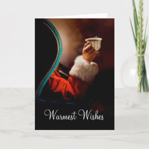 Santa's Coffee Break Vintage Holiday Card