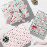 Santa's Comin' To Town Pink Retro Van Wrapping Wrapping Paper Sheets<br><div class="desc">Celebrate the magical and festive holiday season with our custom holiday wrapping paper sheets. Our vintage holiday design features three different complementing designs. The first wrapping paper sheet features a fun vintage town scenery and landscape. Every little detail is captured in this quaint little neighborhood. Features Pink house decked out...</div>