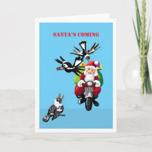 Santa's coming - Australian Christmas card
