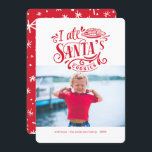 Santa's Cookies Holiday Christmas Funny Photo Card<br><div class="desc">A funny holiday photo card to send to the entire family! Photo by Ben White on Unsplash</div>
