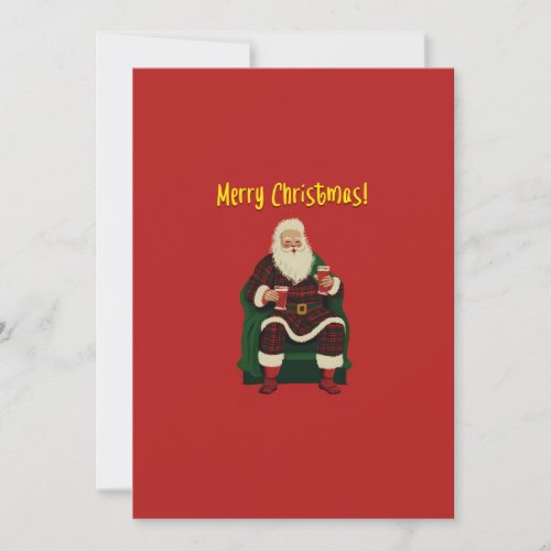 Santas Cozy Cheers Holiday Card