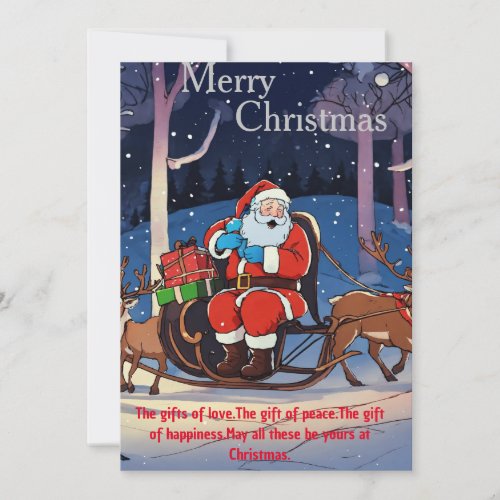  Santas Cozy Christmas CornerChristmas card